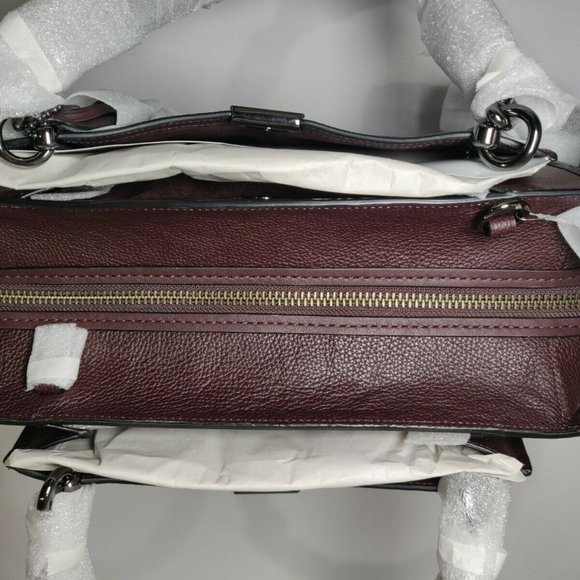 Coach 38550 Dreamer 36 Gunmetal Oxblood NWT - Picture 7 of 10